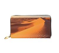 PPTHSNVB Portefeuille de voyage pour femme Motif fleurs printanières Grande capacité Porte-cartes de crédit Fermeture Éclair, Dunes de sable dans le désert du Sahara, Taille unique, Classique