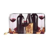 PPTHSNVB Portefeuille d'été pour femme avec fermeture éclair et marguerites - Grande capacité - Porte-cartes de crédit - Pochette de voyage pour femme, bordeaux, Taille unique, Classique