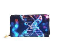 PPTHSNVB Portefeuille pour femme avec fermeture éclair et porte-cartes de crédit Motif scène de neige d'hiver, Hélix génétique, Taille unique, Classique