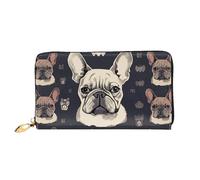PPTHSNVB Portefeuille pour femme avec fermeture éclair et porte-cartes de crédit Motif scène de neige d'hiver, I Love French Bulldog, Taille unique, Classique