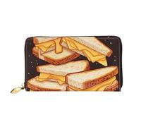 PPTHSNVB Portefeuille pour femme avec fermeture éclair et porte-cartes Motif chouette, Sandwich au fromage, Taille unique, Classique