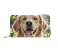 PPTHSNVB Portefeuille pour femme avec fermeture éclair et porte-cartes Motif léopard, Golden Retriever, Taille unique, Classique