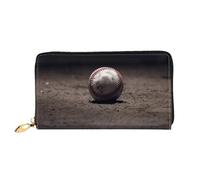 PPTHSNVB Portefeuille pour femme avec motif chat sous couverture - Grande capacité - Porte-cartes de crédit - Fermeture éclair - Pochette de voyage pour femme, baseball, Taille unique, Classique