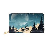 PPTHSNVB Portefeuille pour femme avec motif hibou et trou d'arbre - Grande capacité - Porte-cartes de crédit - Fermeture éclair - Pochette de voyage pour femme, Noël hiver, Taille unique, Classique