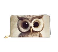 PPTHSNVB Raton laveur Portefeuille pour femme Grande capacité Porte-cartes de crédit Fermeture Éclair Pochette de voyage pour femme, Motif hibou, Taille unique, Classique