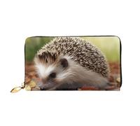PPTHSNVB Raton laveur Portefeuille pour femme Grande capacité Porte-cartes de crédit Fermeture Éclair Pochette de voyage pour femme, Hérisson, Taille unique, Classique