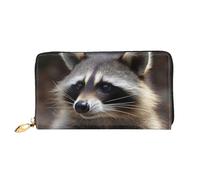 PPTHSNVB Raton laveur Portefeuille pour femme Grande capacité Porte-cartes de crédit Fermeture Éclair Pochette de voyage pour femme, Raton-laveur, Taille unique, Classique