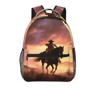 PPTHSNVB Sac à dos de voyage pour ordinateur portable Cowboy West Sac à dos décontracté léger Sac de travail d'affaires