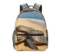 PPTHSNVB Sac à dos de voyage pour ordinateur portable Motif tortues sur la plage