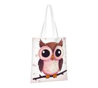 PPTHSNVB Sac fourre-tout en toile avec motif hibou mignon pour femme, sacs d'épicerie réutilisables avec poignées, sacs en tissu