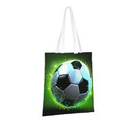 PPTHSNVB Sac fourre-tout en toile avec poignées et poignées Motif ballon de football pour femme
