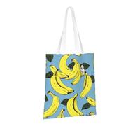 PPTHSNVB Sac fourre-tout en toile banane pour femme - Sacs d'épicerie réutilisables avec poignées - Sacs en tissu