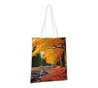 PPTHSNVB Sac fourre-tout en toile pour femme - Réutilisables - Avec poignées - Couleurs automnales