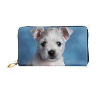 PPTHSNVB Submarine Shark Coral Portefeuille pour femme Grande capacité Porte-cartes de crédit Fermeture Éclair Pochette de voyage pour femme, Rose bleue chiot, Taille unique, Classique