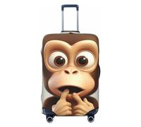 PPTHSNVB The Silent Monkey Housse de bagage élastique anti-poussière anti-rayures épaisse lavable pour bagages de 45,7 à 81,3 cm, Noir , XL