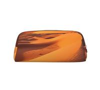 PPTHSNVB Trousse à crayons avec fermeture éclair - Grande capacité - En cuir - Motif dunes de sable dans le désert du Sahara - Pour homme et femme, doré, Taille unique, Imprimé