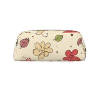 PPTHSNVB Trousse à crayons avec jolis motifs floraux avec fermeture éclair - Grande capacité - En cuir - Trousse de maquillage portable pour homme et femme, Argenté., Taille unique, Imprimé