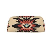 PPTHSNVB Trousse à crayons avec motif amérindien, trousse à crayons avec fermeture éclair, grande capacité, trousse de maquillage portable pour femmes et hommes, Argenté., Taille unique, Imprimé