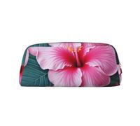 PPTHSNVB Trousse à crayons avec motif floral hawaïen avec fermeture éclair - Grande capacité - En cuir - Portable - Pour homme et femme, doré, Taille unique, Imprimé