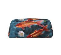 PPTHSNVB Trousse à crayons japonaise en cuir avec fermeture éclair - Grande capacité - Pour homme et femme, doré, Taille unique, Imprimé