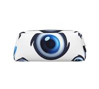 PPTHSNVB Trousse à crayons mauvais yeux avec fermeture éclair - Grande capacité - En cuir - Portable - Pour homme et femme, Argenté., Taille unique, Imprimé