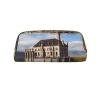 PPTHSNVB Trousse à crayons monuments historiques de l'Arménie avec fermeture éclair Grande capacité en cuir Trousse de maquillage portable pour homme et femme, doré, Taille unique, Imprimé