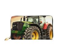 PPTHSNVB Wild Bobcat Portefeuille pour femme Grande capacité Porte-cartes de crédit Fermeture Éclair Pochette de voyage pour femme, Thème tracteur, Taille unique, Classique