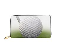 PPTHSNVB Wild Bobcat Portefeuille pour femme Grande capacité Porte-cartes de crédit Fermeture Éclair Pochette de voyage pour femme, Balle de golf., Taille unique, Classique