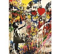 PPTRTYQ Peinture par Numéro Adulte, Fille de Graffiti Couleur Dessin animé 40x50cm Bricolage Tableau Peindre par Nombre pour Enfants Jouets à Peindre, Cadeaux Peints à la mainHome Decor