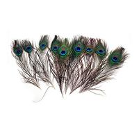 PPX 10 Pièces Plumes de Belle Queue de Paon Naturel Environ 25-30cm pour la Décoration de Bricolage Décoration Spéciale Masque pour fête Costumée