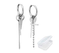 PPX 2 Pièces KPOP BTS JIMIN Même paragraphe Gland Chaîne Asymétrie/Hip-hop Rue Boucles d'oreilles/Ailes de la Chaîne Gland/Longues/Cercles Boucles d'oreilles avec boîte de rangement