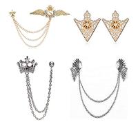 PPX 4 Pièces Diamants Broche Étoiles en Alliage Broche Bijoux Cadeaux Utiles Et Pratiques,avec Boite