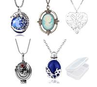 PPX 5 pièces The Vampire Diaries colliers pour les fans - Daywalking Katherine Necklace -Verbena Necklace Chain Can Open Silver Costume Accessory - with Box
