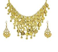 PPX Collier et Boucles d'oreilles de Bijoux Gypsy pour Danse du Ventre