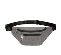 PPXGOGO Fanny Pack pour homme et femme, sac banane étanche tendance avec ceinture réglable, sac banane décontracté pour voyage, sport, course à pied, gris foncé