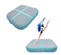 PPXIA Air Block - Tapis de Gymnastique Gonflable - Bloc de Tumbling et d'Entraînement Sportif Avec Pompe (100 x 100 x 20 cm)