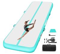PPXIA Tapis de gymnastique gonflable - 3 m, 4 m, 5 m, 6 m, 10/20 cm de hauteur - Avec accessoires complets - Tapis de gymnastique gonflable pour la maison, l'extérieur, le yoga