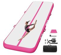 PPXIA Tapis de gymnastique gonflable - 3 m, 4 m, 5 m, 6 m, 10/20 cm de hauteur - Avec accessoires complets - Tapis de gymnastique gonflable pour la maison, l'extérieur, le yoga