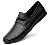 PPXID Mocassin Homme Loafers Cuir Chaussures Ville Décontractées Homme Chaussures Bateau Elégantes Chaussure Mariage -Noir 40