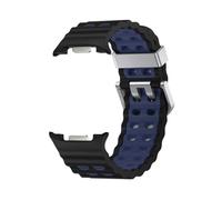 PPzsyxx Bracelet de sport respirant en silicone Pour Samsung Galaxy Watch 8 40 44mm, bracelet de rechange Pour Galaxy 8Classic 46mm Accessoires(Black blue-S,For Watch 8Classic 46mm)