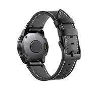 PPzsyxx Bracelet en cuir Quick Fit 22/26mm Pour Garmin Epix Gen 2 Band Fenix 8 E 7 7X 6X 6 Pro 47 51mm 5X Plus Tactix7 Enduro Accessoires(Black,22mm)