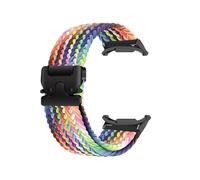 PPzsyxx Bracelet en nylon Pour Samsung Galaxy Watch 7 Ultra 47 mm, bracelet de rechange Pour Galaxy ULTRA, boucle tressée, accessoire de sport Accessoires(NewRainbow black)