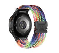 PPzsyxx Bracelet en nylon respirant Pour Samsung Watch 7 6 5 4 40 44mm 5pro 45mm FE 6Classic 43 47mm 4Classic 42 46mm Bracelet sport Accessoires(New Rainbow,For Galaxy FE 40mm)