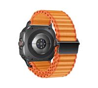 PPzsyxx Bracelet large en nylon ondulé Pour Samsung Galaxy Watch Ultra2 (2025), bracelet sport Pour Galaxy 7 Ultra 47mm Accessoires(Orange,For Watch Ultra2(2025))
