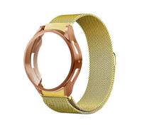 PPzsyxx Coque et bracelet Pour Samsung Galaxy Watch 5 6 44mm 40mm 6Classic 47mm 43mm 5Pro 45mm bracelet milanais en métal sans espace(Gold-RoseGod,For Watch 5 Pro 45mm)