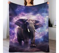 PPZYY Couverture Chaude Confortable en Flannel Molleton De Flanelle Motif Éléphant, Couvertures en Toute Saison pour Lit （150×200cm）