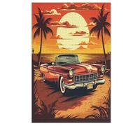 PPZYY Puzzle 1000 Pièces Voiture Néon, Puzzle en Bois, Cadeaux pour Adultes et Enfants à partir de 12 ans