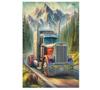 PPZYY Puzzles 1000 Pièces pour Adultes et Enfants, Camion, Puzzles en Bois, Décoration de Maison