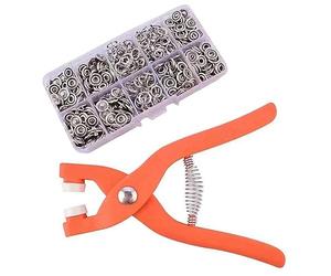 Pqahffowr 1 Ensemble de Pinces à Outils D'Installation de Boucle à Cinq Griffes Ensemble de Boutons-Pression Invisibles Sans Couture pour les Travaux Manuels