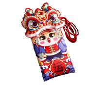 Pqahffowr 1 PCS 2024 Dragon Year an Chinois Tissu Enveloppe Rouge Enveloppe Rouge Chinoise Enveloppe Rouge G